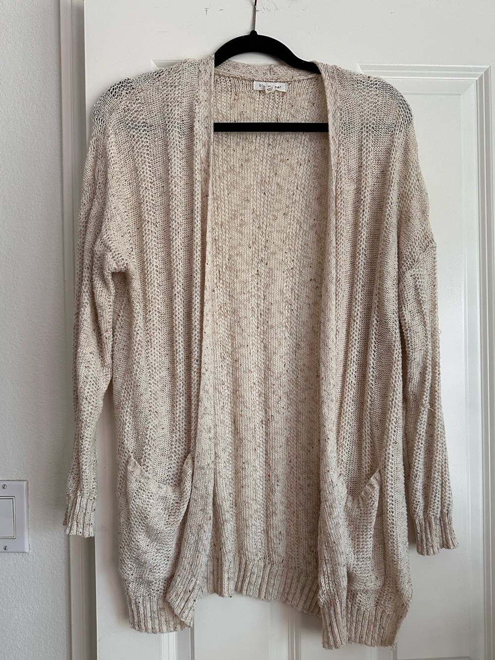 Blue Pepper Cream Colored Open Cardigan (size M)